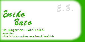 eniko bato business card