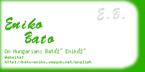 eniko bato business card